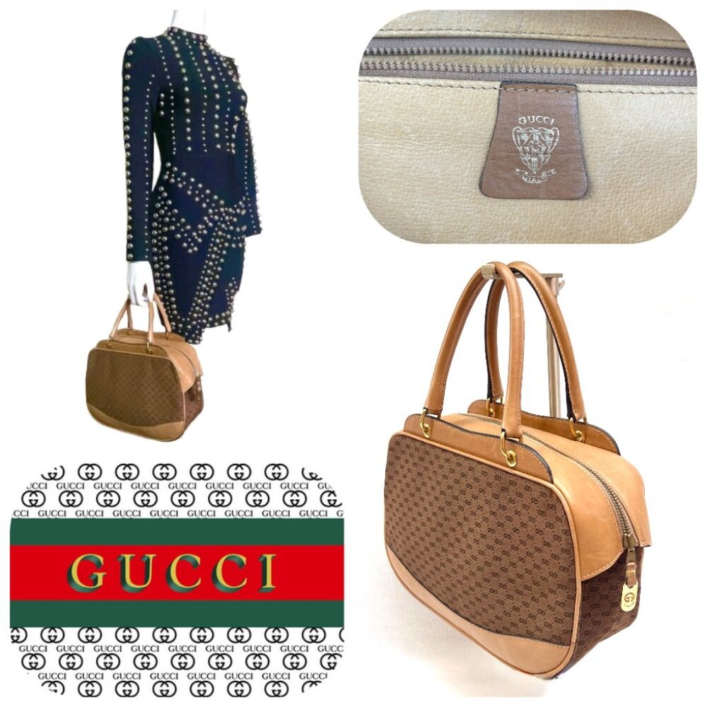 Gucci Micro GG Monogram canvas/leather vintage handbag - Picture 14 of 14